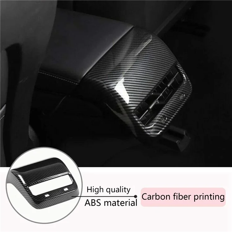 M30035 Per Tesla Model 3 / Model Y Cornice Vent Posteriore in Plastica per Interni - Fibra di Carbonio