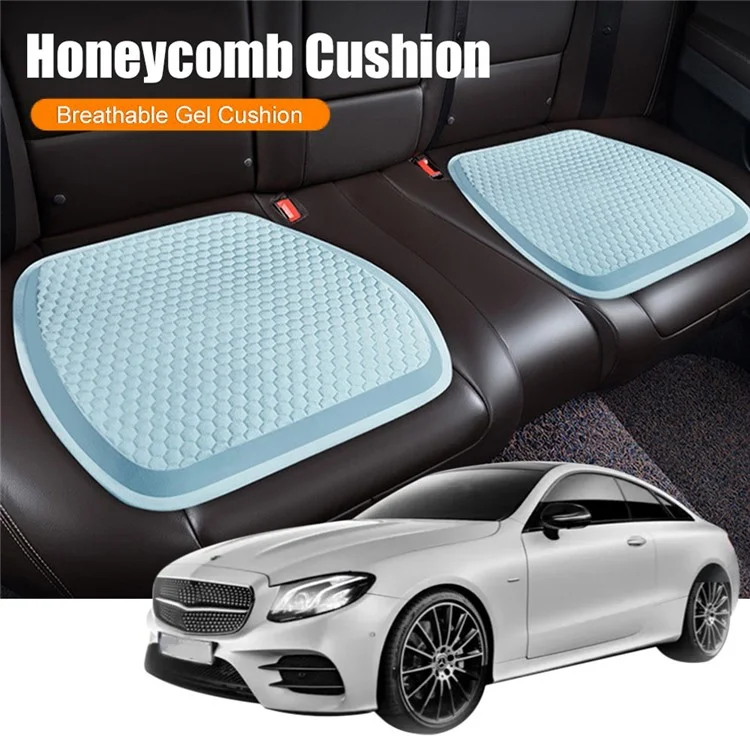 Pad de siège de refroidissement pour voiture Coussin de siège en gel à pression soulageante et respirant pour chaise de bureau - Bleu