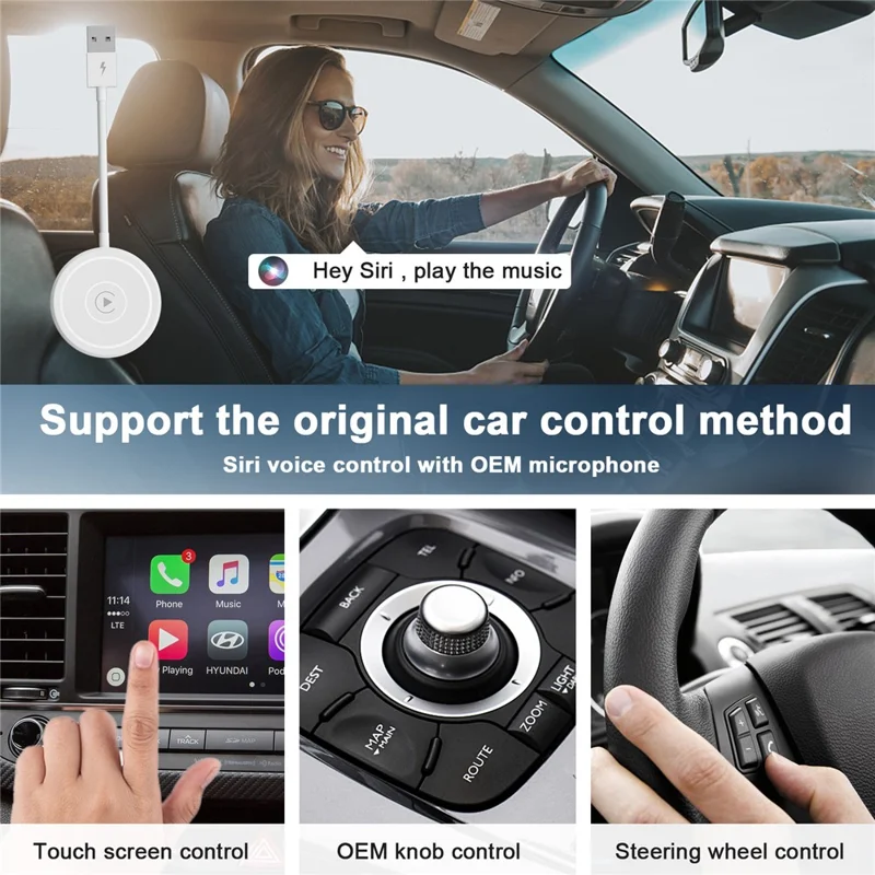 Adattatore Wireless Per IPhone CarPlay, Plug And Play Per Auto Con CarPlay Cablato