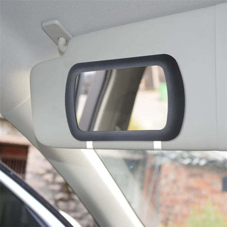 Miroir de maquillage pour pare-soleil de voiture DM-071 en PP+Verre, bouclier solaire avec clip de fixation, miroir ultra clair