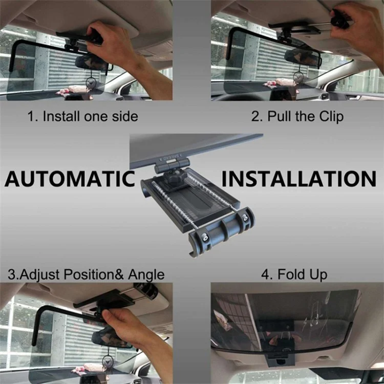 Car Visor Extender 360 Degree Adjustable Car Visor Sunshade Extender Windshield Shade (General Version)