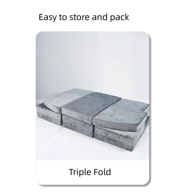 For Tesla Model Y / 3 Memory Foam Car Camping Mattress Tri-fold Soft Sleeping Mat with Storage Case and Bedspread