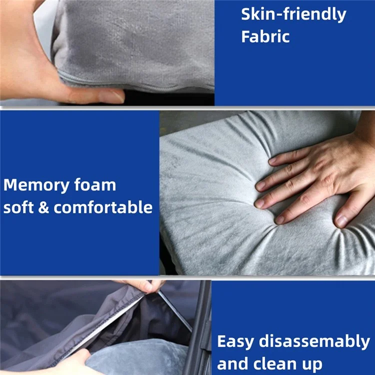 Para Tesla Model Y / 3 Colchão de Espuma de Memória Tri-fold Splicing Camping Car Back Seat Bed Sleeping Pad com Bolsa de Armazenamento + Colcha