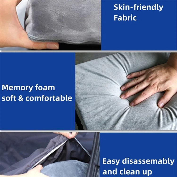 For Tesla Model Y / 3 Car Camping Mattress MDI Memory Foam Two-fold Soft Sleeping Mat with Storage Bag