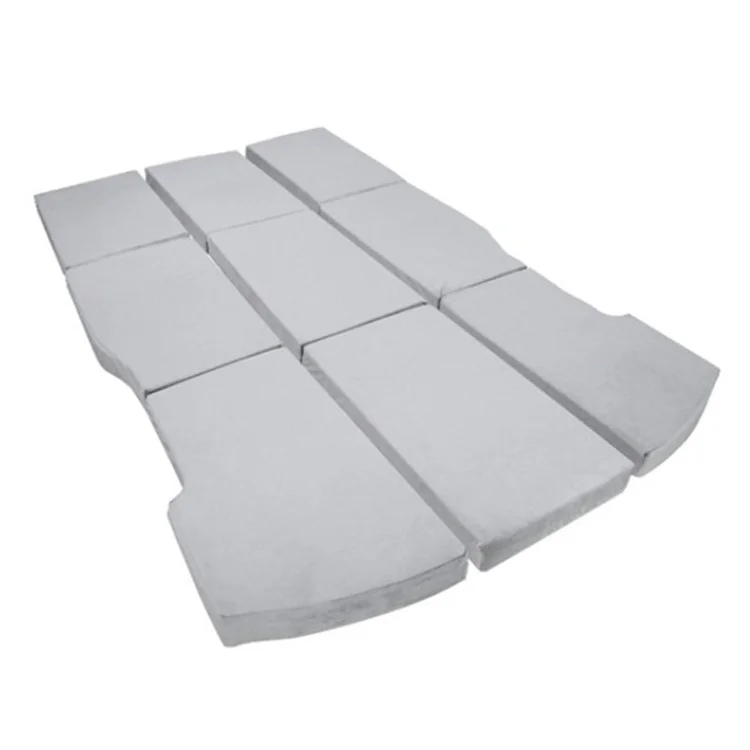 Per Tesla Model Y / 3 Tri-fold Splicing Bed Camping Memory Foam Sleeping Pad Car Back Seat Mattress with Storage Bag