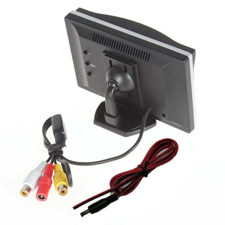 Écran LCD 5 pouces 2.4G Caméra de recul sans fil Moniteur Cadre de plaque d'immatriculation longue Caméra de voiture