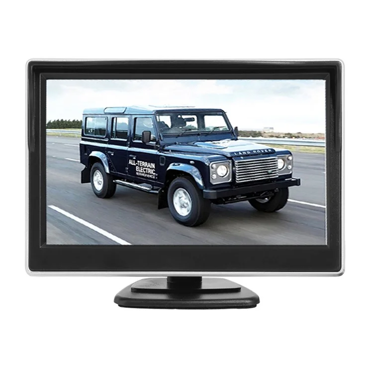 Écran LCD 5 pouces 2.4G Caméra de recul sans fil Moniteur Cadre de plaque d'immatriculation longue Caméra de voiture