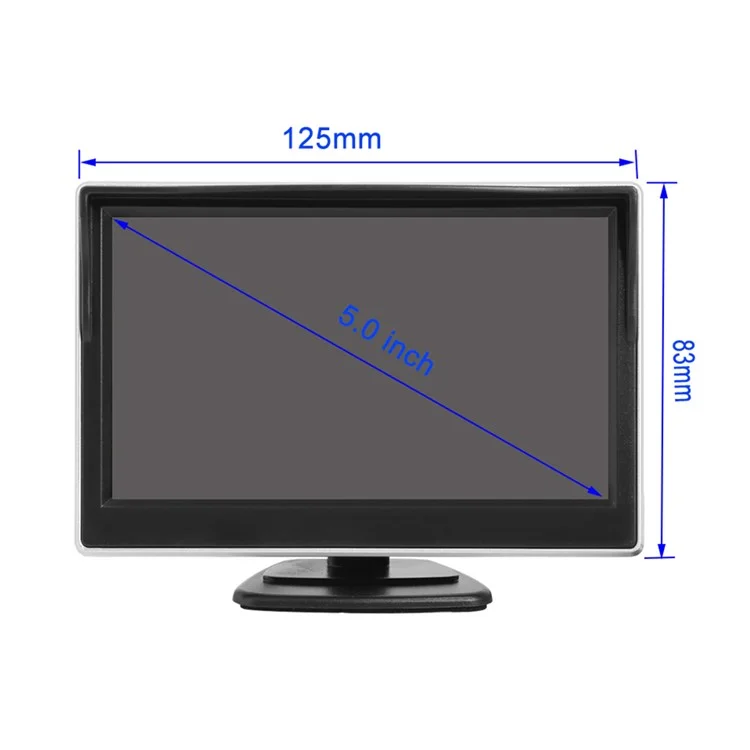 Affichage LCD de 5 Pouces Affichage de la Caméra Arrière Sans Fil 2,4 g Moniteur de Caméra de Plaque D'immatriculation Longue Caméra de Voiture