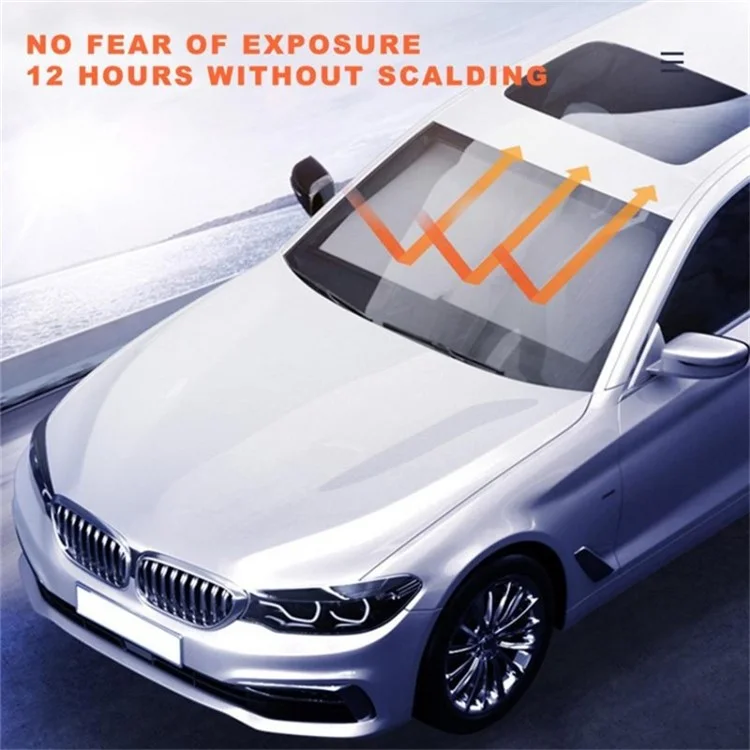 Car Windshield Sun Shade Auto SUV Sun Heat Block Hood Cover (2 Front Sun Visor + 4 Side Window Sunshade