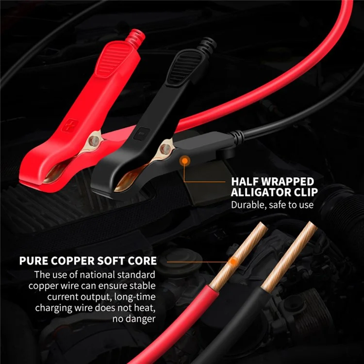 E-FAST TK300 12V Autobatterie-Ladegerät für Motorräder - Rot / US-Stecker