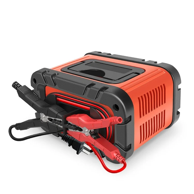 Cargador de Batería Motocicleta Coche E-FAST TK-700 de 7 Etapas 12V / 24V con Pantalla Grande Inteligente - Enchufe de EE. UU.