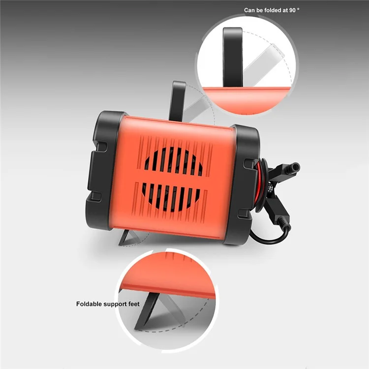 Cargador de Batería Motocicleta Coche E-FAST TK-700 de 7 Etapas 12V / 24V con Pantalla Grande Inteligente - Enchufe de EE. UU.