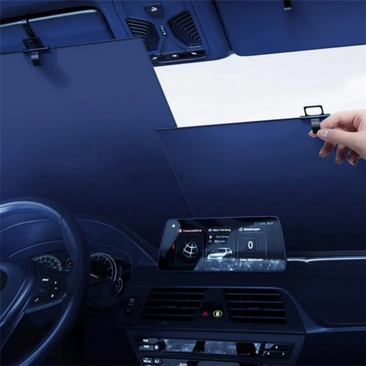 PM-1120 Pare-soleil en alliage d'aluminium d'été pour voiture Pare-brise Parasol Couverture Réflecteur UV Pare-soleil avant