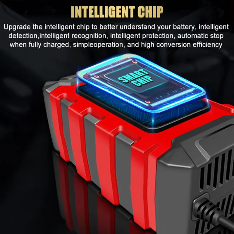 E-FAST TK-360 12V / 6A Car Full Automatic Battery Charger Maintainer Trickle Charger Battery Desulfator - US Plug