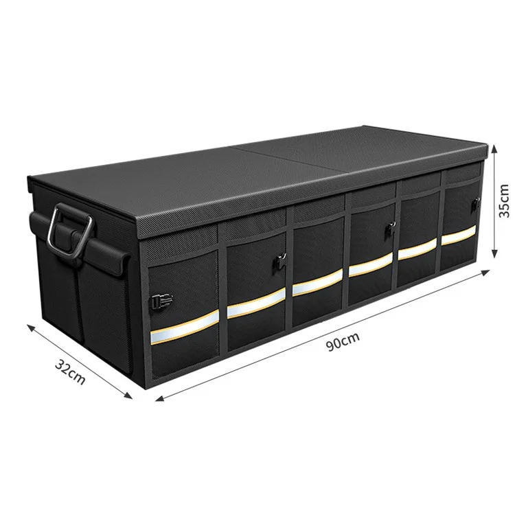 YH-4331 100L Box di Stoccaggio del Bagagliaio dell'Auto Custodia Esterna per Viaggio con Coperchio per SUV - Nero