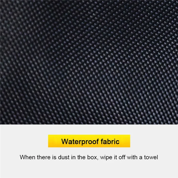 YH-4331 46L Scatola per baule auto pieghevole Organizer Trunk PP Divider Outdoor Travel con coperchio - Nero