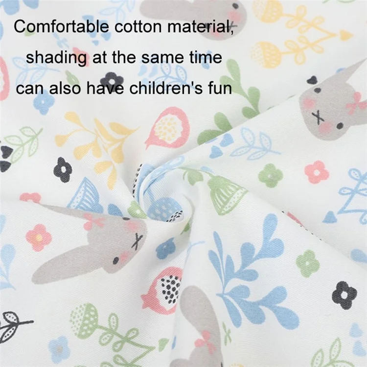 Cute Pattern Printed Car Window Anti-UV Curtain Cotton Cloth Vehicle Side Window Sun Shade Curtain - Rabbit