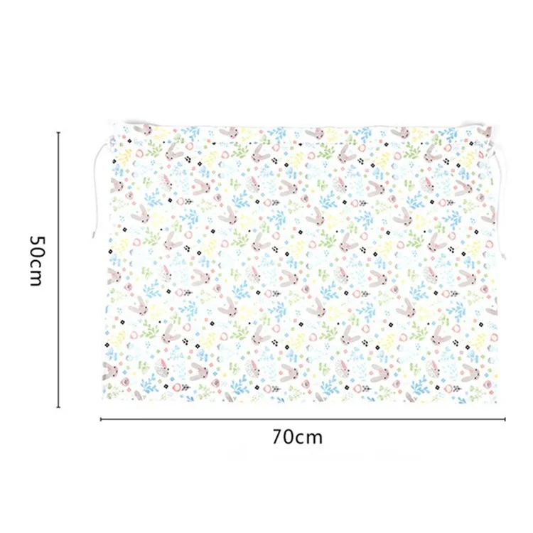 Cute Pattern Printed Car Window Anti-UV Curtain Cotton Cloth Vehicle Side Window Sun Shade Curtain - Rabbit