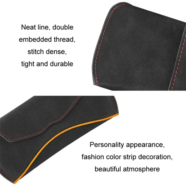 Universal Clip-on Sunglasses Case for Car Sunvisor Card Holder Glasses Storage Box - Red
