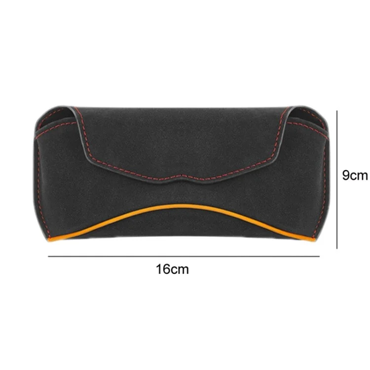Universal Clip-on Sunglasses Case for Car Sunvisor Card Holder Glasses Storage Box - Brown