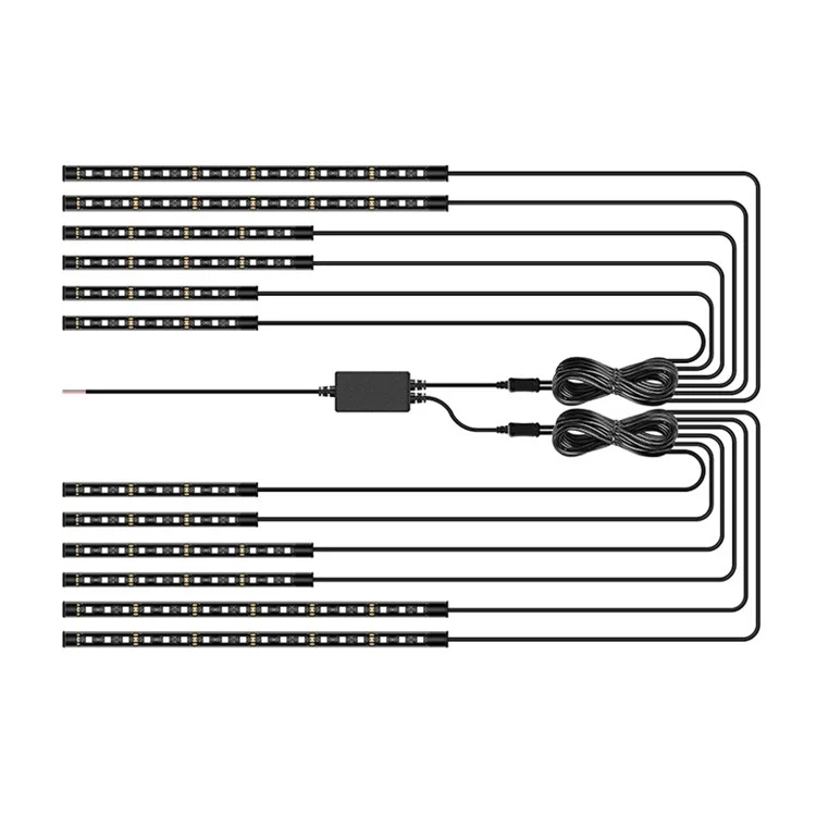 MT12 12-in-1 Motorbike Silicone Light Strip Bluetooth-compatible APP Control Motorcycle Decorative Atmosphere Light