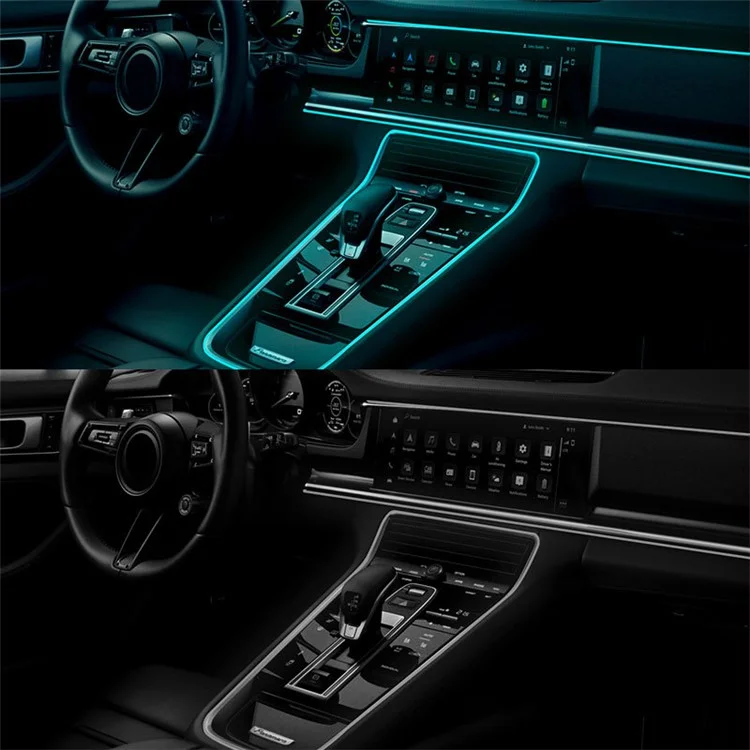H4U 4m Car Interior Atmosphere RGB LED Flexible Light Strip USB Wire Control Decorative Cold Light Strip