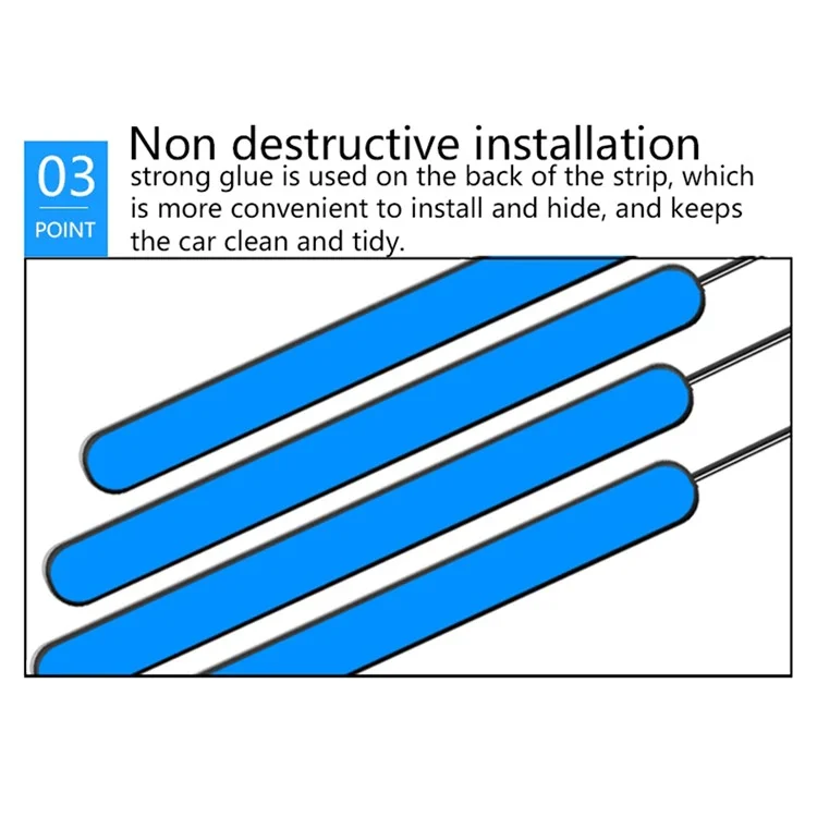 F12 48 LED Light Bar Strip 4 Music Control Modes Cigarette Lighter 12V Car Ambient Lamp with APP / Remote Control