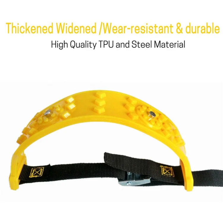 R-1539 10 unidades Cadena antideslizante para neumáticos de invierno de coche y camión Correa de acero TPU+Ancho Cadena para rueda de vehículo 