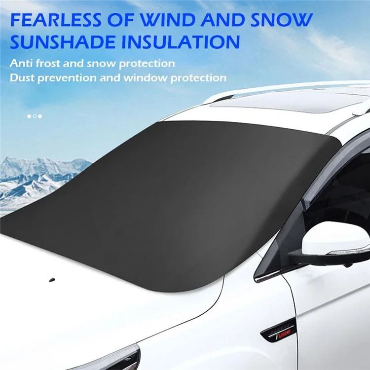 R-3952 Winter Car Windshield Cover Silver Coated Cloth Snowproof Frostproof Car Windscreen Protective Cover