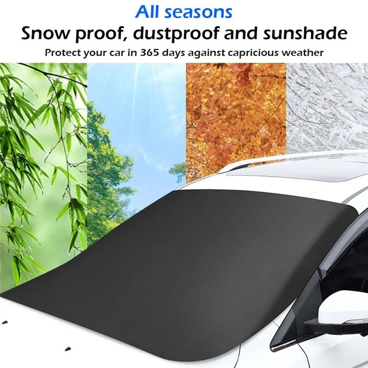 R-3952 Winter Car Windshield Cover Silver Coated Cloth Snowproof Frostproof Car Windscreen Protective Cover