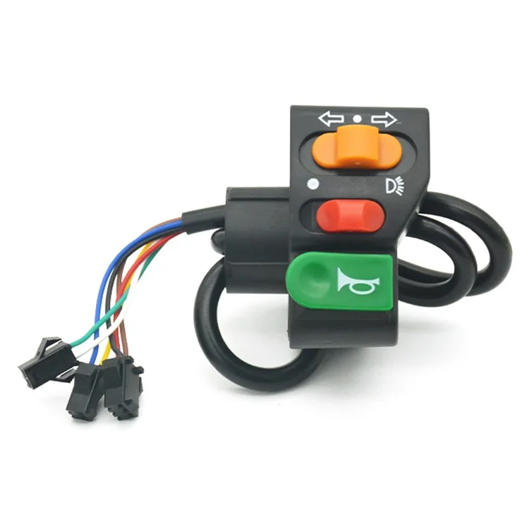 Tricycle électrique 3 en 1 Interrupteur Vélo électrique Phare Avertisseur Clignotant Interrupteur pour E-Bike
