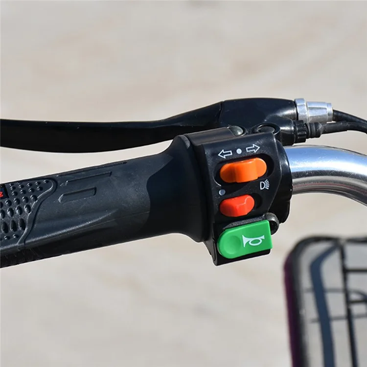 Tricycle électrique 3 en 1 Interrupteur Vélo électrique Phare Avertisseur Clignotant Interrupteur pour E-Bike