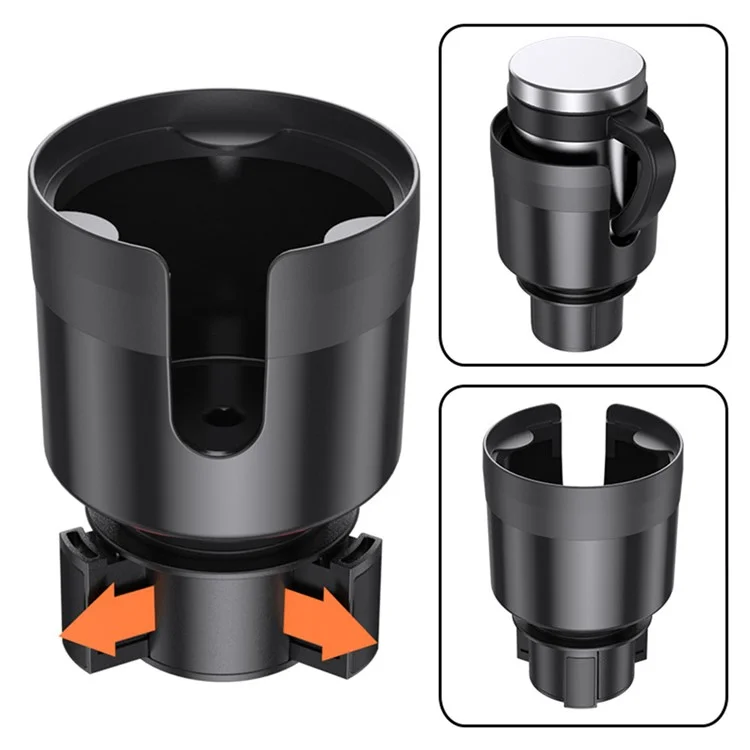 Expansor de Suporte para Copo de Carro de Plástico SD-1039 com Base Ajustável para Xícaras, Garrafas e Copos