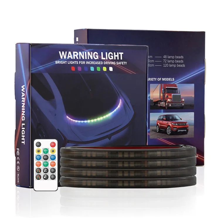 AR12 120 см 5050 светодиодная RGB-лента для подсветки автомобиля с Bluetooth и пультом дистанционного управления