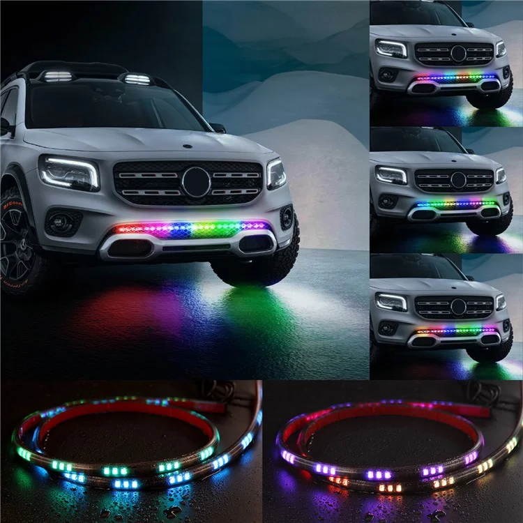 AR12 120 см 5050 светодиодная RGB-лента для подсветки автомобиля с Bluetooth и пультом дистанционного управления