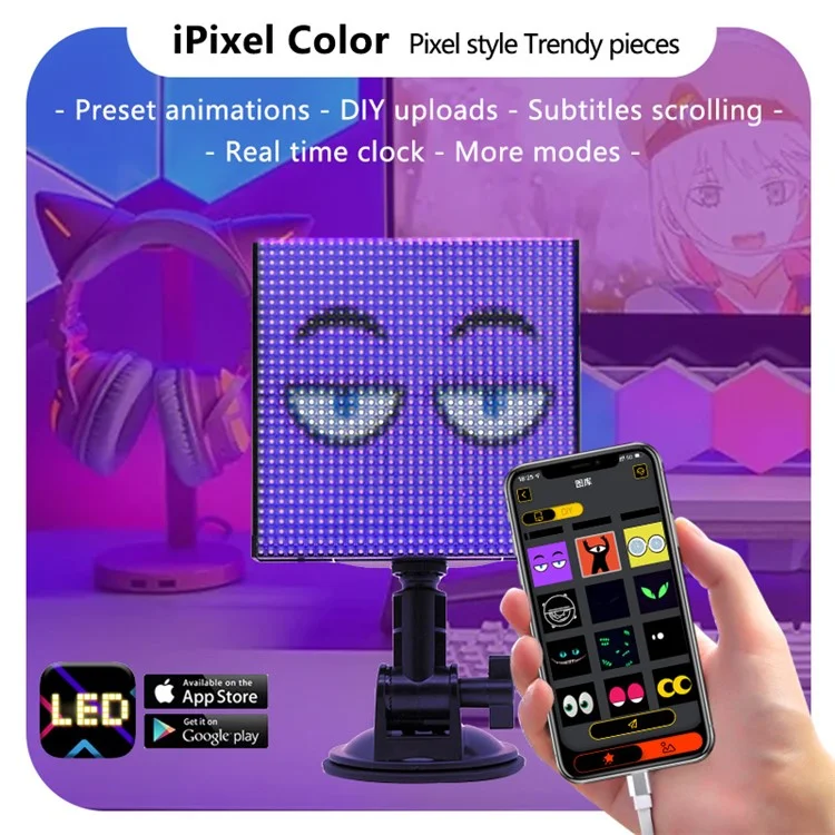 P64L Car LED Sign App Programmabile Pannello a Matrice LED per Messaggio Scorrevole sul Lunotto Posteriore per Espressione di Testo e Motivi Personalizzati