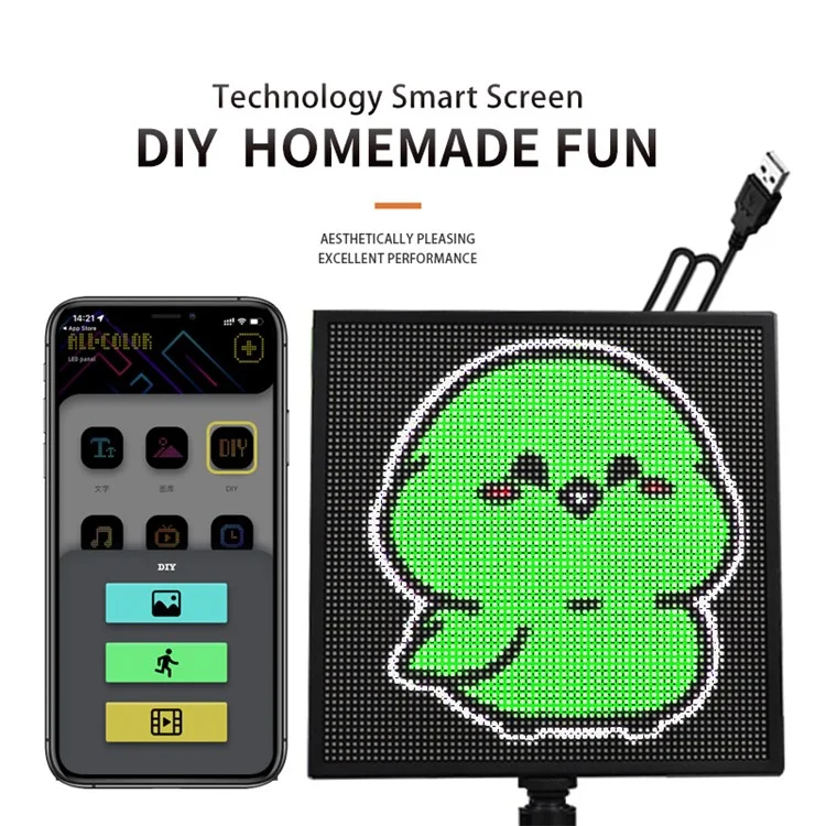 P64L Car LED Sign App Programmabile Pannello a Matrice LED per Messaggio Scorrevole sul Lunotto Posteriore per Espressione di Testo e Motivi Personalizzati