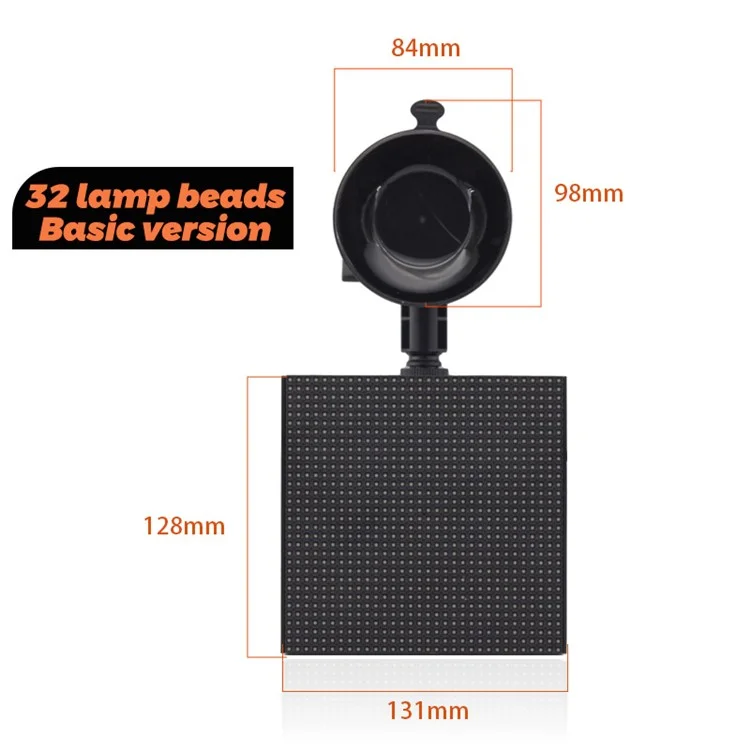 Luce display LED per lunotto posteriore auto P32L 32x32LED Controllo app smartphone Schermo luminoso per auto per decorazione della casa 