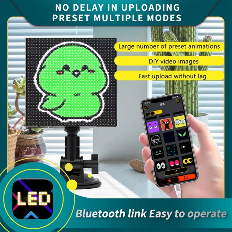 Luce display LED per lunotto posteriore auto P32L 32x32LED Controllo app smartphone Schermo luminoso per auto per decorazione della casa 