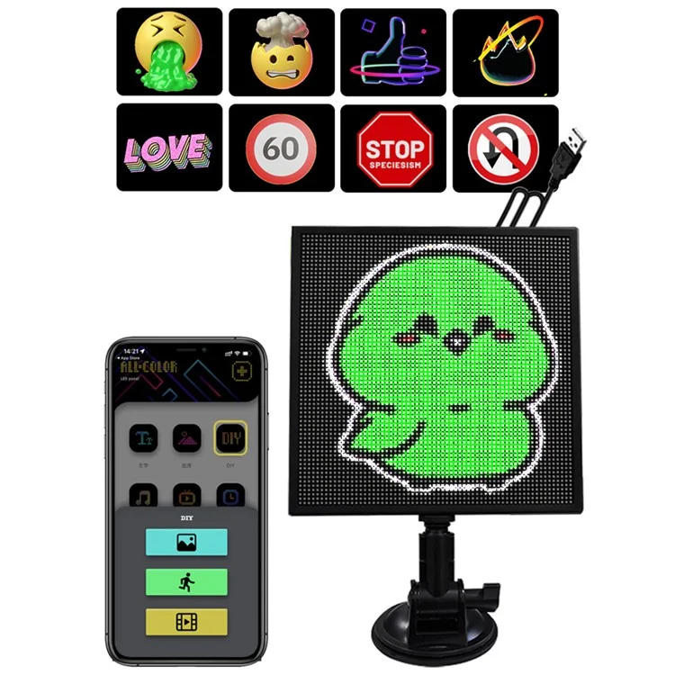 Luce display LED per lunotto posteriore auto P32L 32x32LED Controllo app smartphone Schermo luminoso per auto per decorazione della casa 