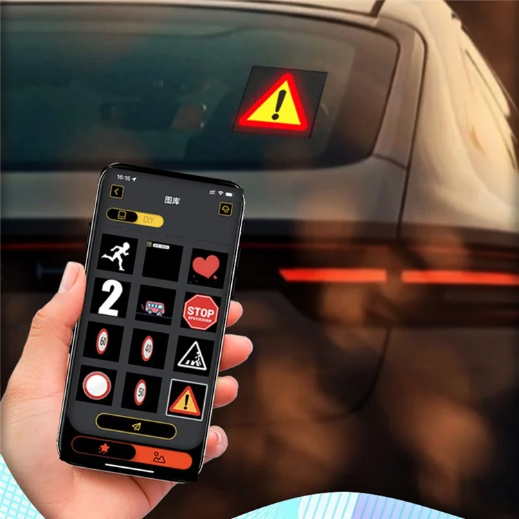 Luce display LED per lunotto posteriore auto P32L 32x32LED Controllo app smartphone Schermo luminoso per auto per decorazione della casa 