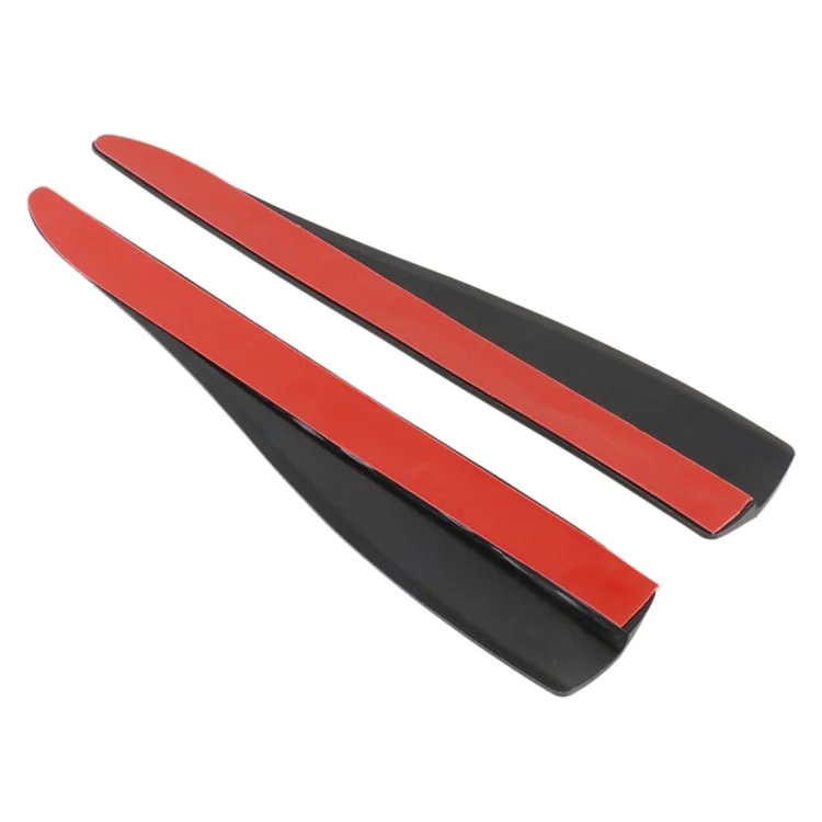 1 paire de protecteurs de pare-chocs avant de voiture de couleur unie, bandes de silicone anti-collision, protège-coins de pare-chocs, taille S - Noir