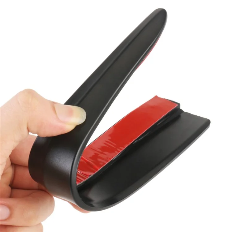 1 paire de protecteurs de pare-chocs avant de voiture de couleur unie, bandes de silicone anti-collision, protège-coins de pare-chocs, taille S - Noir