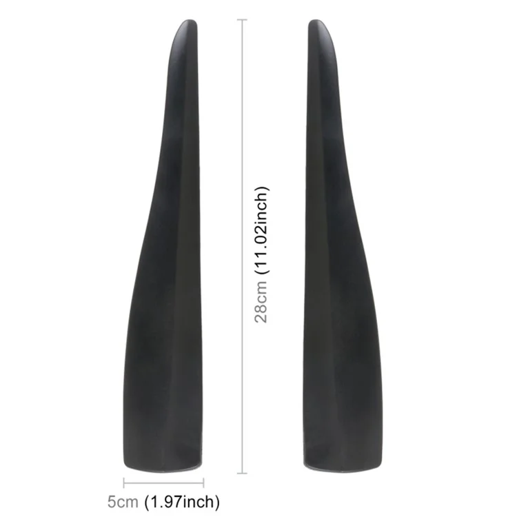 1 paire de protecteurs de pare-chocs avant de voiture de couleur unie, bandes de silicone anti-collision, protège-coins de pare-chocs, taille S - Noir