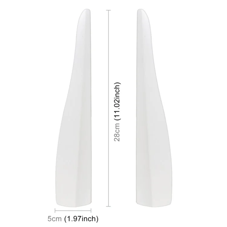1 Pair Solid Color Car Front Bumper Protectors Silicone Strips Anti-Collision Corner Bumper Guards, Size S - White