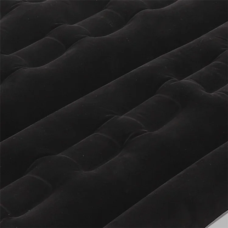 BY-688 Inflatable SUV Air Mattress Camping Bed PVC + Flocking Car Travel Sleeping Bed - Black