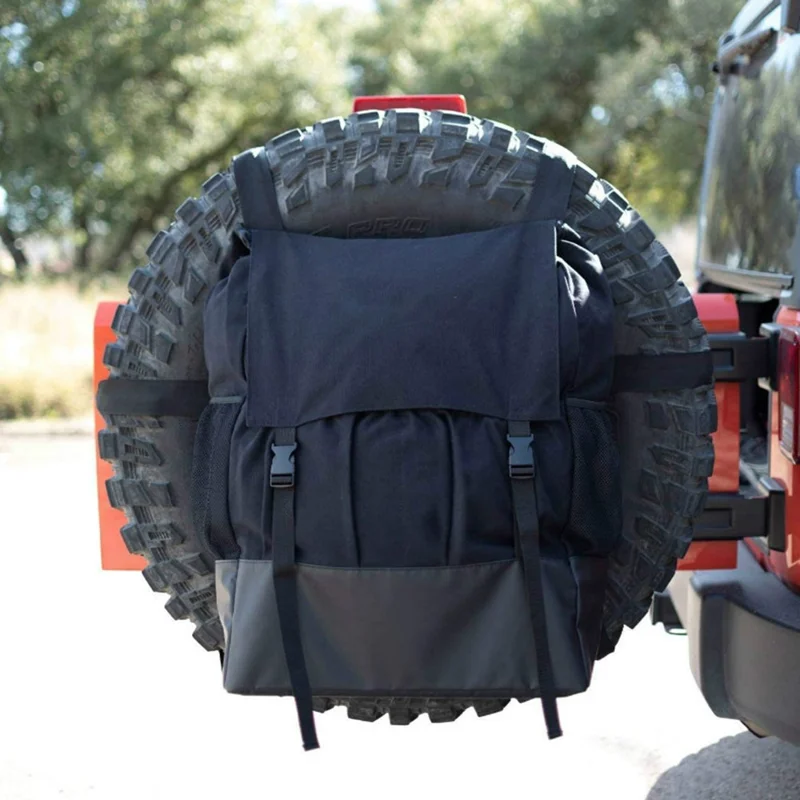 KG0108 Off-Road Spare Tire Storage Bag Large Capacity Trash Bag Organizer for SUV Trunk Car