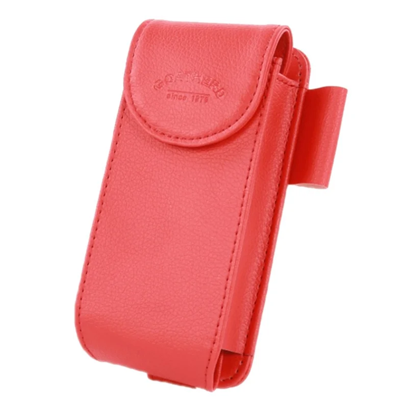 Support de pare-soleil de voiture GOATHERD en cuir microfibre, sac de rangement pour lunettes, porte-lunettes - Rouge