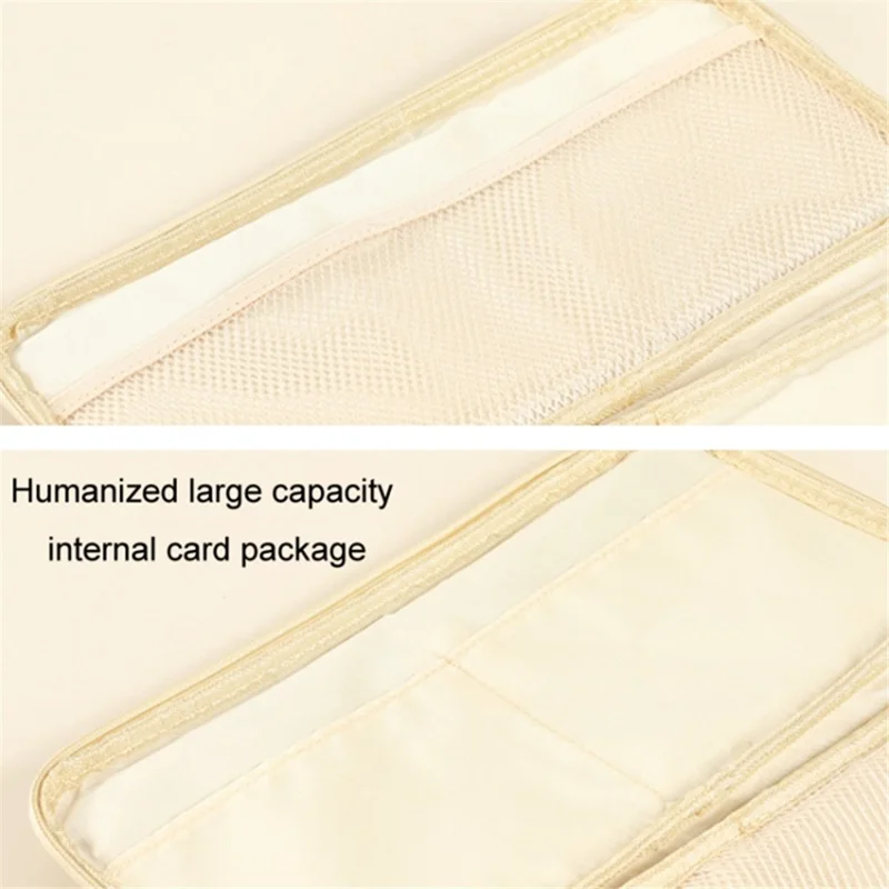 Car Sunshade Storage Bag Multi-Pockets Sunglasses Cards Pen Organizer Microfiber Leather Pouch - Grey