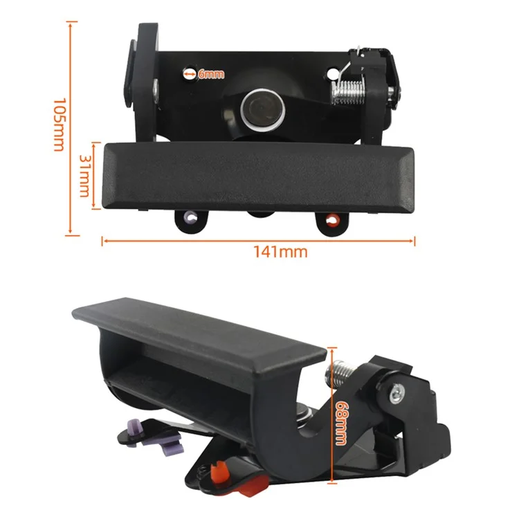Poignée d'ouverture de hayon de voiture de rechange en plastique A7814, OE : 15991785